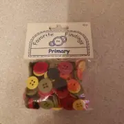 Primary Colors Buttons Package Favorite Findings Assorted Sizes 422
