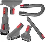 6-Piece Vacuum Accessory Tool Kit Compatible with Dy'son V7, V8, V10, V11, V15, SV10, SV11 – Quick Release Attachments for Home & Car Cleaning