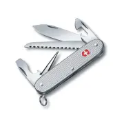 VICTORINOX FARMER SILVER ALOX - SWISS ARMY POCKET KNIFE 93 MM - 9 TOOLS