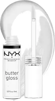 NYX PROFESSIONAL MAKEUP Butter Gloss SUGAR GLASS BLG54 Lip Lipgloss Clear Siz...