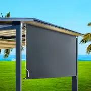InstaHut Outdoor Blind Window Roll Down Awning Canopy Privacy Screen 2.7X2.5M