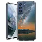 For Samsung Galaxy S20 S21 S23 S24 FE 5g TPU Case+Glass(Milky way on Lake)