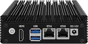 HUNSN Micro Firewall Appliance, Mini PC, VPN, Router PC, Intel Celeron N3050, RJ13, AES-NI, 2 x Realtek RTL8111H LAN, HDMI, 2 x USB3.0, Barebone, NO RAM, NO Storage, NO System