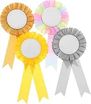 [Baluue] 4pcs Award Rosette Ribbons Set Durable Prize Ribbons for Costume Contests Birthday Celebrations and Festive Events Lightweight and Stylish