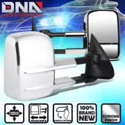 FOR 1999-2006 CHEVY/GMC GMT800 PAIR EXTENDABLE ARM CHROME COVER TOWING MIRROR