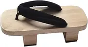 [Generic] Japanese Wooden Clogs Shoes Home Slippers Anti Slip Durable Lightweight Women Men Japanese Traditional Sandals for Costume