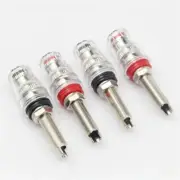 4pcs Rhodium Plated Terminal Binding Post Banana Plug Speaker Amplifier Terminal