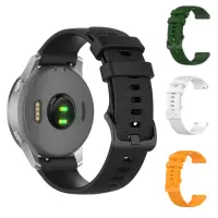 在飛比找momo購物網優惠-Garmin 智慧手錶相容矽膠錶帶-小格紋(22mm/20m
