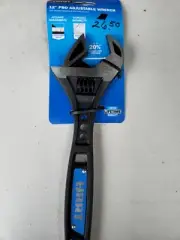 HARTHART 12-inch Pro Adjustable Wrench, Chrome Vanadium Steel