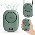 USB Portable Hanging Neck Leafless Fan Neckband Lazy Waist Clip on Cooling Fan