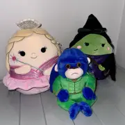 Squishmallows Wicked Glinda & Elphaba + Plush Chistery Monkey Bundle BNWT
