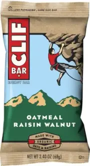 Clif Bar Original Oatmeal Raisin Walnut Box of 12 Convenient Source of Energy