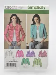 Simplicity Sewing Pattern 4280 SZ 16-24, Misses Lined Unlined Jackets, Uncut FF