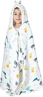 Hooded Baby Towels 28x55'' Cotton Bath Towels Soft ＆ Absorbent Bath Towel with Hood Dinosaur Pattern Toddler Towel with Bunny Ears Birthday Shower Gifts for Kids-