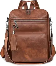 [UAAQV] Anti-theft Backpack,Fashion PU Leather Backpack for Women Ladies Rucksack Shoulder School Bag
