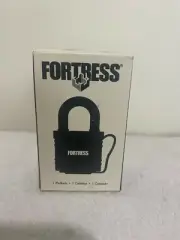 Fortress (Master Lock) Padlock, Shackle Type Open Black New