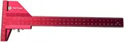 Woodworking Scriber Marking Measuring Gauge T Ruler Aluminum Alloy Metric/Inch Scale for Carpentry and Woodworking (280MM)