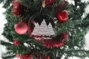 Perspex Christmas/XMAS Hanging Decoration Tree Bauble