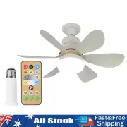 _ E27 Socket Fan LED Light E27 Base Remote Control Modern LED Ceiling Fan 3 Spee