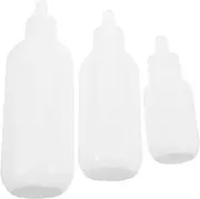 VINTORKY 3pcs Bottled Hair Oil Bottle Diapers Applicator Bottle Monomer Bottle Lash Shampoo Empty Bottles for Oil Squeeze Bottles for Liquids Face Squeeze Wash Bottle Plastic White