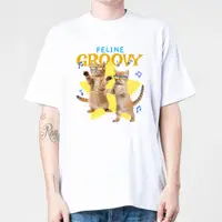 在飛比找蝦皮商城優惠-FELINE GROOVY 中性短T恤 白色 復古跳舞貓咪喵