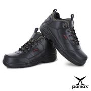 PAMAX 帕瑪斯【安全鞋專家】-戶外休閒型、專利銀纖維抗菌氣墊工作鋼頭鞋- P00101H黑【男女】
