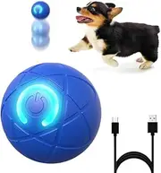 Generic Vibrating Dog Ball, Interactive LED Light Dog Toy, USB Rechargeable, Waterproof, Suitable for Small, Medium & Large Dogs (Blue)