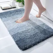 Luxury Bathroom Rug Mat, Extra Soft and Absorbent Microfiber Bath Rugs, Non-Slip Plush Shaggy Bath Carpet,Navy