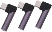 KOMBIUDA 3Pcs Type C to Audio Adapter Durable Headphone Adapter for Smartphones for Music and Gaming
