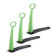 Slippery Racer Kid Foldable Outdoor Winter Ski Scooter Snow Sled, Green (3 Pack)