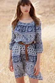 Indiana Print Dress--COL-14610021