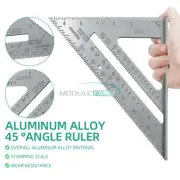 7" Carpenter Roofing Rafters Joiners Aluminium Angle Square Triangle Ruler,