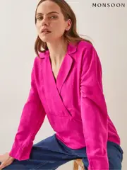 Monsoon Pink Tulip Collar Top (H14471) | $127
