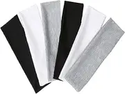 TERSE Hair Bands for Women's Thin Cloth Headbands Women Soft Stretchy Men Head Solid Hands ,6
