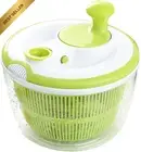 Salad Spinner, Large 5 Quarts Fruits and Vegetables Dryer,Easy to Use, White and