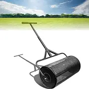 27 Inch Compost Spreader, Durable Lawn Roller, Lightweight Manure Spreader with Upgrade T Shaped Handle,Top Soil Spreader for Lawn and Garden Care Manure Spreaders Roller
