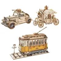 在飛比找蝦皮商城精選優惠-Robotime Rolife 老式汽車模型 3D 木製拼圖