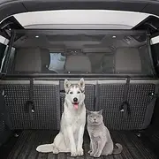 Pet Restraint Net Dog Fence Car Backseat Divider Vehicle Gate Cargo Area Travel Trunk Mesh Net Screen for Land Rover Defender 110 1984-2018 2019 2020 2021 2022 2023 2024 2025+ (Black)