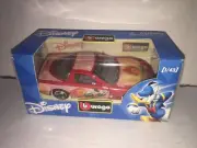 Bburago Disney 1/43 CHEVROLET CORVETTE - DONALD DUCK Diecast CAR MIB