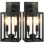 2-Pack Outdoor Wall Light Fixtures, Dusk to Dawn Exterior Waterproof Wall Mou...
