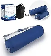 Lumbar Pillow,Inflatable Half Moon Pillow with Strap (Memory Foam),Recliner Leg Rest Cushion-Multi Purpose Cervical Neck Roll for Neck,Lumbar Support and Reducing Lower Back Pain 12x12x40cm