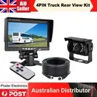 iPoster 4PIN Heavy Duty Rearview Kit 7" Monitor Color Reversing Camera Caravan