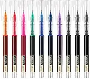 WRITECH Rolling Ball Quick Dry 0.5 mm Extra Fine Point 10 Pcs Liquid Rollerball Multicolor (Multicolor)