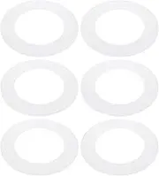 uxcell 4.3" ID 6.7" OD Plastic Trim Ring, 6 Pcs Ceiling Light Goof Rings Matte Circular Light Cover Lighting Fixture for Ceiling Wall Recessed Can Downlights, Translucent Matte White