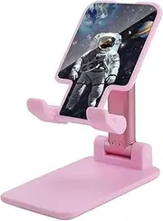 BWQMNT Cell Phone Stand for Desk Portable Phone Holder Adjustable Foldable Space Astronaut Cellphone Stand Compatible with All Phones