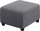 ADPON Square Ottoman Covers Ottoman Slipcovers Folding Storage Stool Protecto...