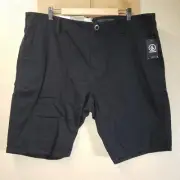 NEW NWT VOLCOM Mens 40" waist black chino shorts Combine ship Discount