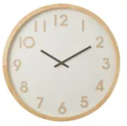 Amalfi Leonard wooden body decorative Round Hanging Wall Clock White and Brown