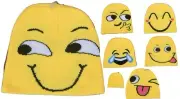 Child Kids Knitted Beanie Emoji Smiley Face Winter Beanie Boys Girls Hat Warm