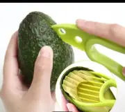3 in 1 avocado slicer, Corer Avocado Peeler, Knife Pulp Separator Green